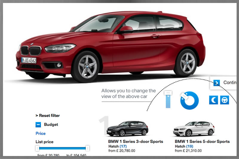 BMW product configurator brochure