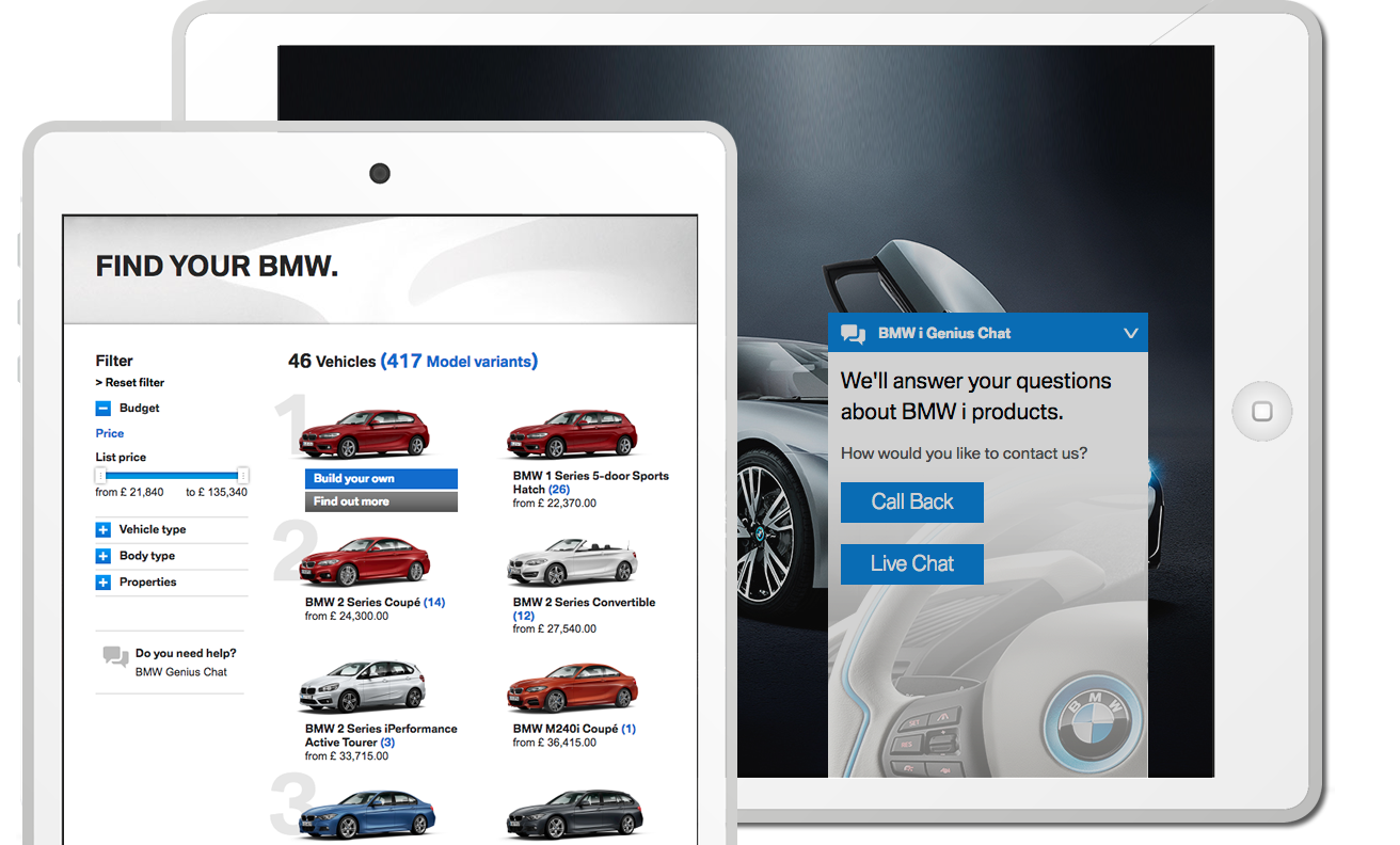 Responsive preview - BMW configurator